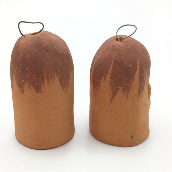 Terracotta Thumb Shaped Music Band Folk Art Ornaments Set of 5 Mariachi Handmade - Picture 5 of 14